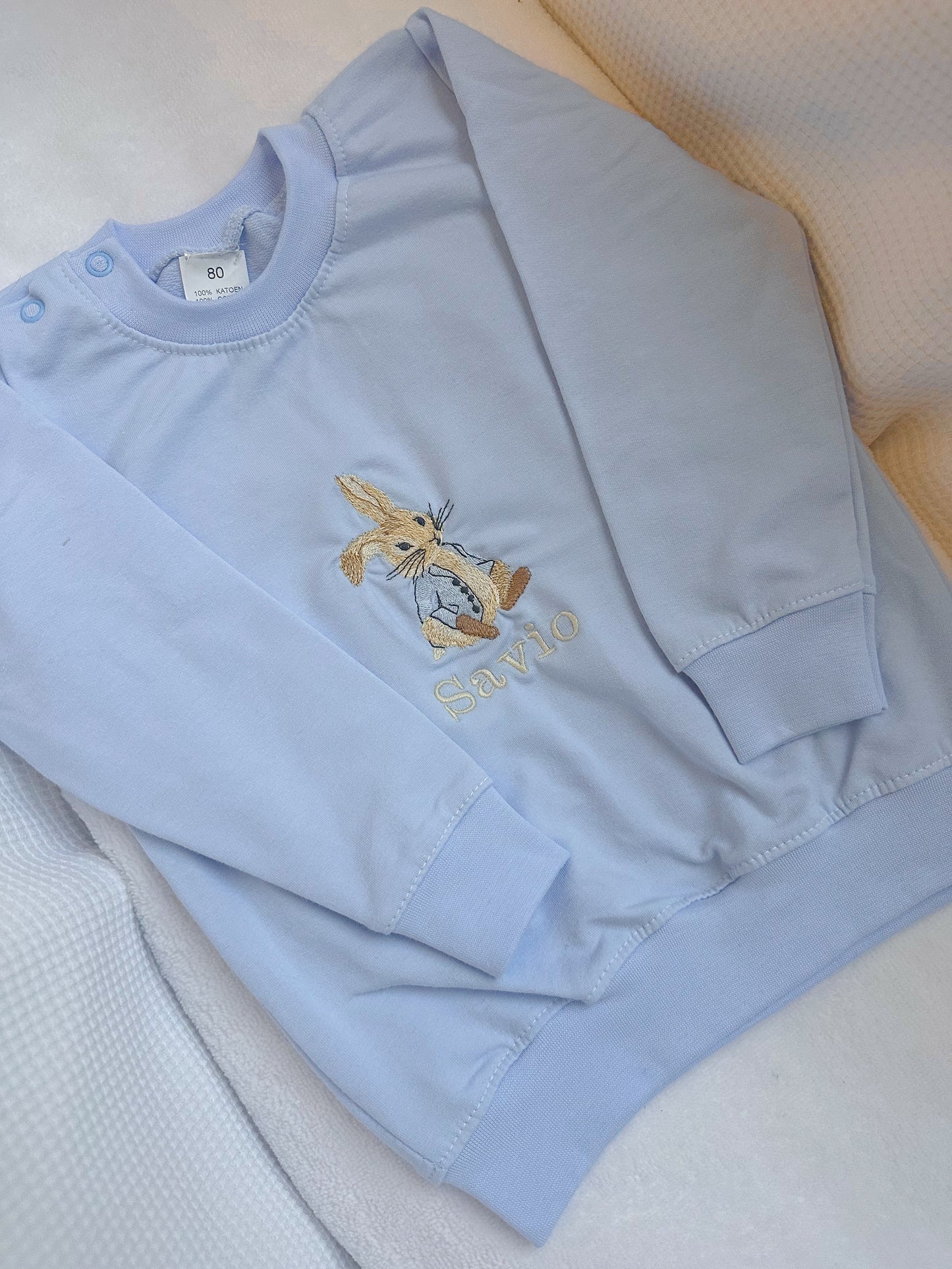 Gepersonaliseerde sweater blauw